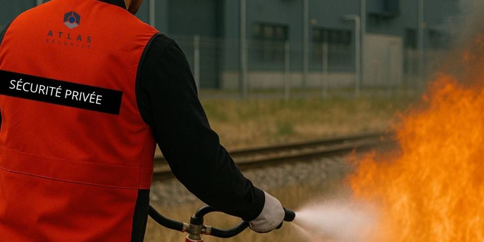 🔥 Retour sur une intervention exemplaire : les équipes Atlas Sécurité en première ligne face à un départ de feu.