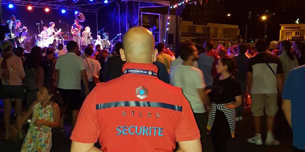 Agent d'Atlas sécurité sur une prestation événementiel